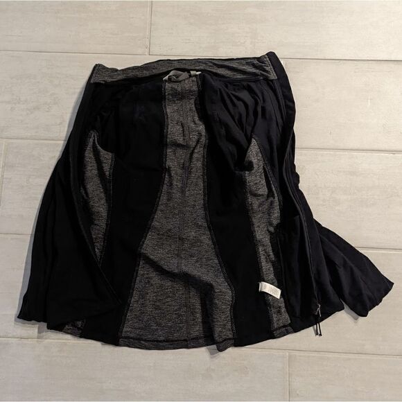 Women's ATHLETA Black Grey Criss Cross Hope Full Zip Jacket 964370 XSmall EUC - Picture 5 of 7